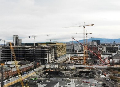 Site Progress photo, January 2019, from the North of City Block 2 looking South.