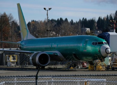 File photo. A 737 Max jet grounded at the Boeing factory in the US.