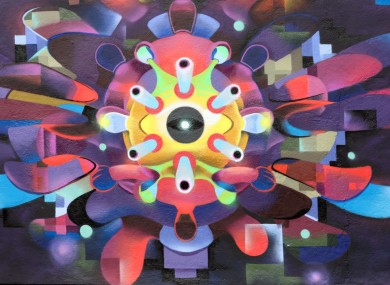 A mural of the virus has appeared in Rathmines in Dublin.