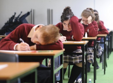 The 2011 Junior Cert exams at Trinity Comprehensive School in Ballymun.
