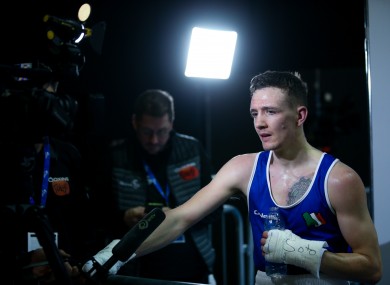 Irish boxing captain Brendan Irvine.