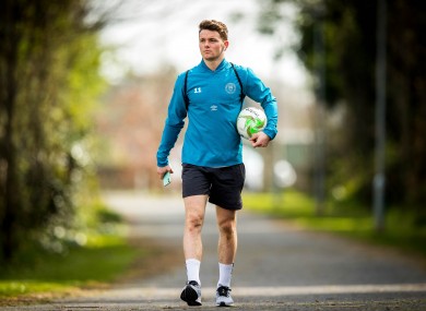 Pat's winger Dean Clarke doing his own training in Leopardstown Park.