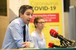 Minister for Health Simon Harris at a media briefing this morning.