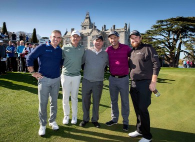 Paul McGinley, Rory McIlroy, JP McManus, Padraig Harrington and Shane Lowry at the 2018 Pro-Am.