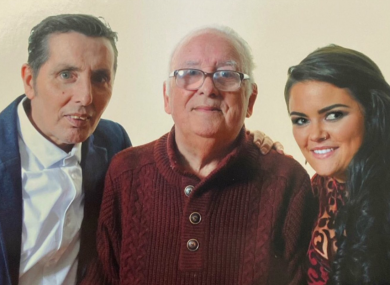 Christopher Dignam Senior (middle) who died yesterday.