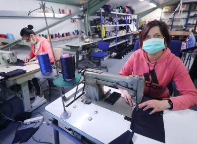 The Kilkenny factory is turning around large quantities of scrubs and gowns every day.