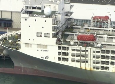 The freight ship in Fremantle