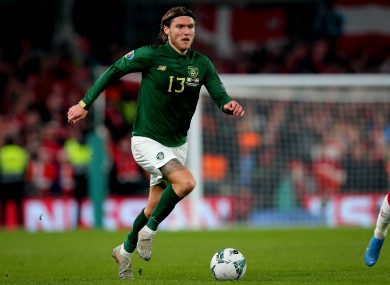Jeff Hendrick in action for Ireland.