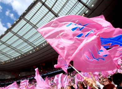 Stade Francais flags.
