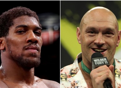 Anthony Joshua (left) and Tyson Fury.