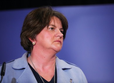 File image of NI First Minister Arlene Foster.