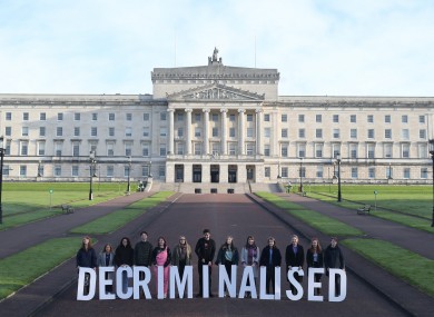 File photo of pro-choice activists at Stormont