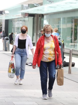 Almost normal scenes on Henry Street in Dublin as shoppers hit the street.