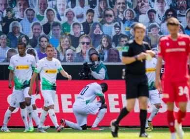 Marcus Thuram paid tribute in the Bundseliga on Sunday.