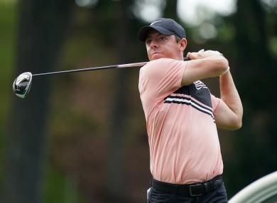 Rory McIlroy in action in the opening round.