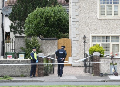 Gardaí at the scene in Croftwood Park in Ballyfermot.