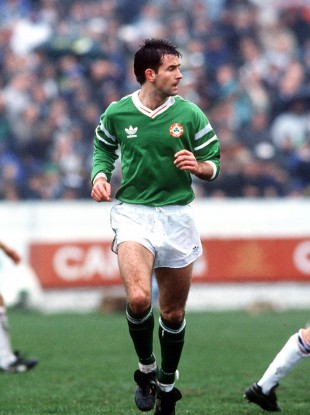 Ireland's Brian Mooney pictured during a B international against England in 1990.