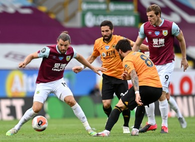 Burnley dealt a blow to Wolves' Champions League hopes tonight.