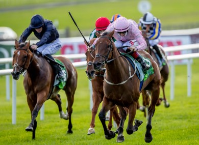 Colin Keane on Even So wins The Juddmonte Irish Oaks.