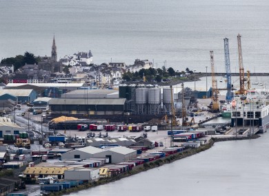 File image of Narrow Water Point and Warrenpoint Port seen from Flagstaff Viewpoint on the hills outside Newry.