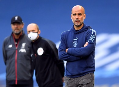 Man City boss Pep Guardiola.