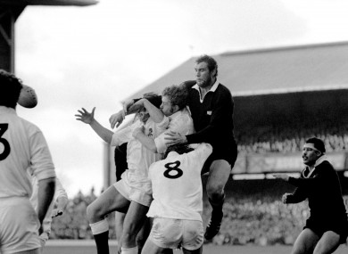 New Zealand's Andy Haden during a test against England.