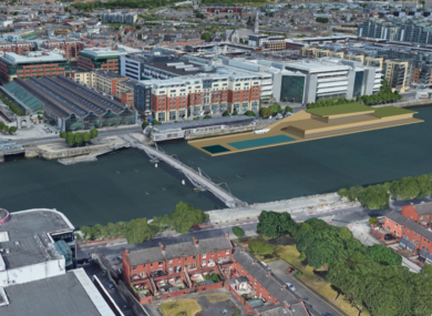 Site of proposed facility at Custom's House Quay.