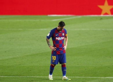 A disconsolate Messi has described Barcelona as 'weak and inconsistent'