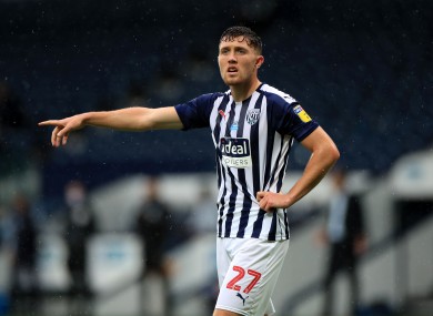 Dara O'Shea pictured during West Bromwich Albion's win against Derby County on Wednesday.