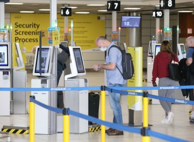 Passengers at Dublin Airport.