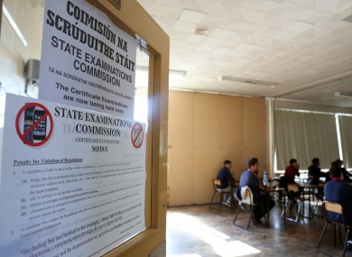 File photo. Leaving Cert students did not sit exams this year.