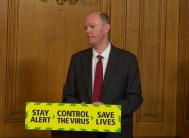 The UK's chief medical officer Professor Chris Whitty said the country was “near the limit” of reopening.