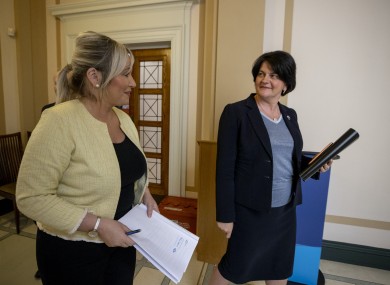 File image of Michelle O'Neill and Arlene Foster.