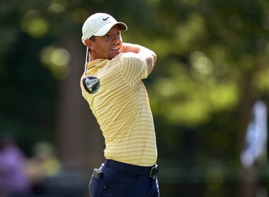 Rory McIlroy in action at the BMW Championship.