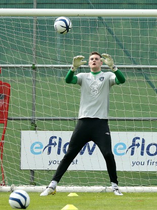Lawlor training with Ireland in 2014.