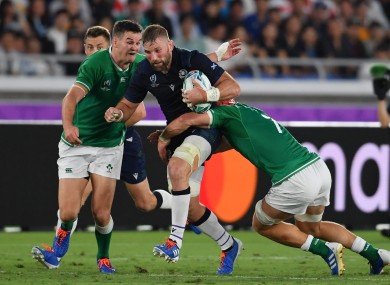 John Barclay facing Ireland at the 2019 Rugby World Cup.