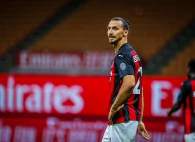 Zlatan Ibrahimovic of AC Milan (file pic).