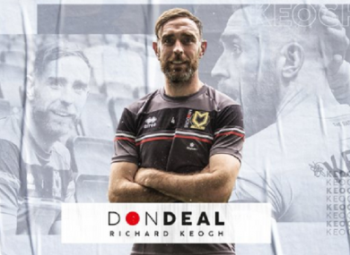 Richard Keogh returns to football with MK Dons.