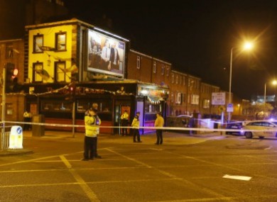 Gardaí at the scene of the shooting in 2016.