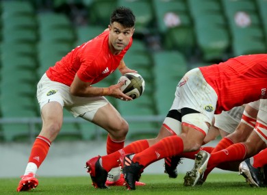 Conor Murray in possession for Munster during the recent Guinness Pro14 semi-final defeat to Leinster.