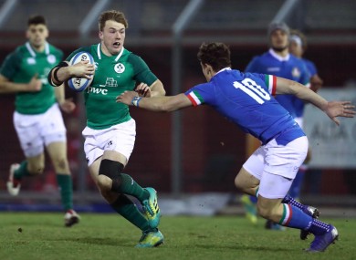 Hawkshaw makes a break against Italy in February 2019.