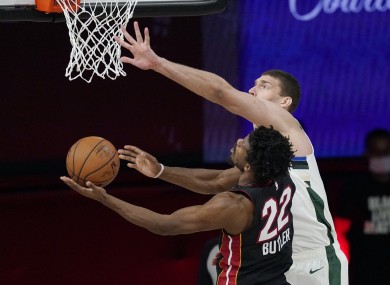 Miami Heat’s Jimmy Butler helped his side to the win.