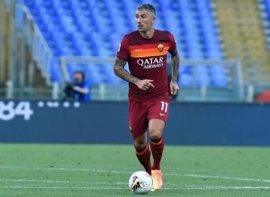 Aleksandar Kolarov in action for Roma earlier this year.