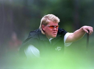 Daly in action at the 1999 Irish Open in Druids Glen.
