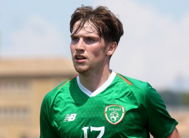 Stephen Mallon playing for the Republic of Ireland U21s at the 2019 Toulon Tournament.