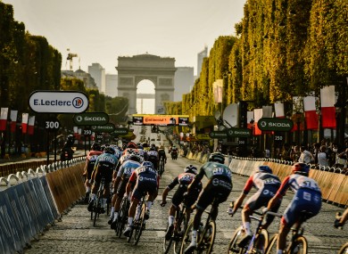 A file pic of yesterday's final stage of the Tour De France.