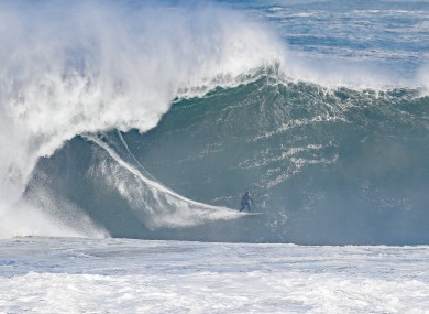 Surfers take to high waves caused by Atlantic swells in Mullaghmore in Co Sligo.