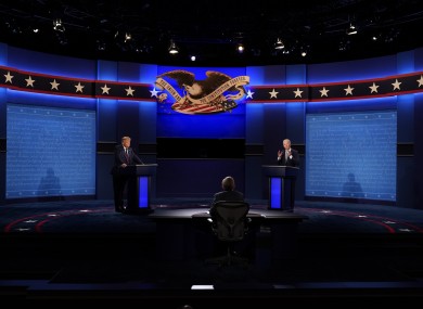 President Donald Trump and Democratic presidential candidate Joe Biden during the first presidential debate.