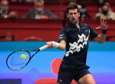 Novak Djokovic in action earlier this week.