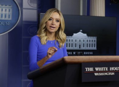 File image of Kayleigh McEnany speaking in the White House press briefing room.